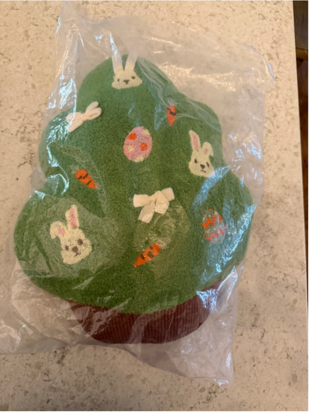 NEW Easter Tree Plush Pillow Decorative Cushion Bunny Eggs 18x13”